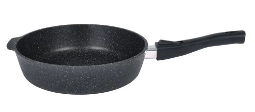 Сковорода глубокая Granit black сггч262а 260мм, съемная ручка