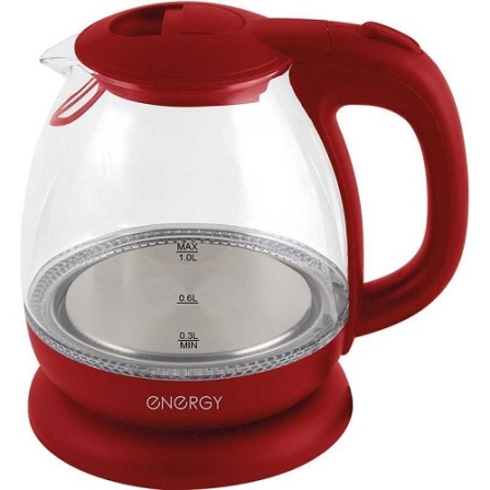Чайник ENERGY Е-296 красный 1,1кВт,1,0л,диск