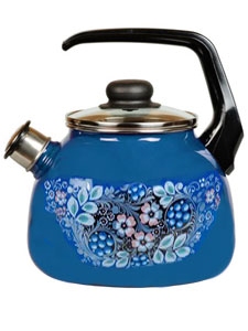 Чайник 2л 4с210я Вологодский сувенир ярко-синий, свисток