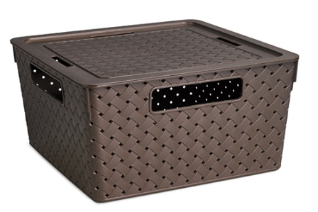 Коробка квадратная Береста VIOLET венге, 11л, с крышкой, 6811105