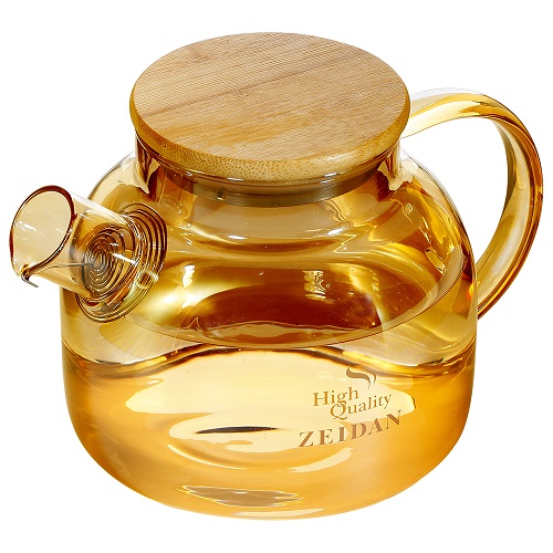 Чайник заварочный ZEIDAN Z-4490 0,8л,медовый цвет,бамбук.крышка