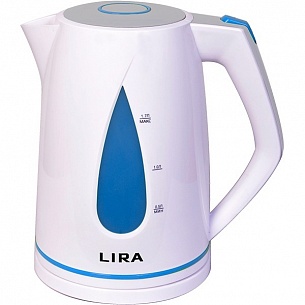Чайник  LIRA LR 0104 ,бело-синий 1.7л.,  2200Вт 