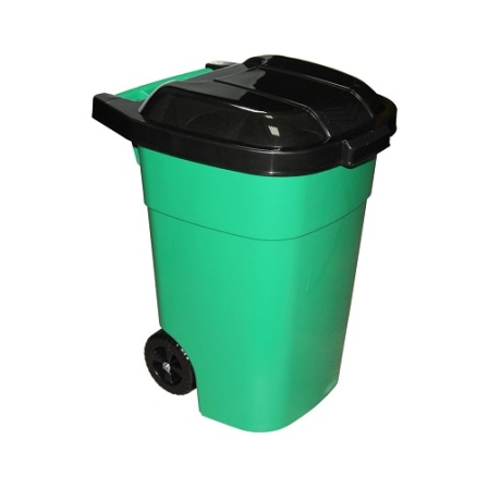 Бак для мусора 65л М4663 на колесах зеленый Альтернатива