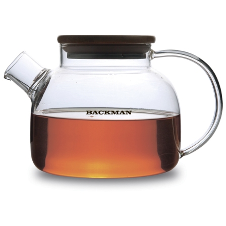 Чайник заварочный BACKMAN ВМ-0315 1л, стекло, фильтр-пружина