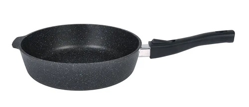 Сковорода глубокая Granit black сггч242а 240мм, съемная ручка