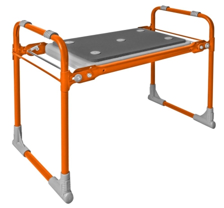 Скамейка складная СКМ2/О оранжевая, мягкая, без спинки