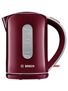 Чайник BOSCH TWK-7604 бордовый, 1,7л, 2,2кВт, диск 
