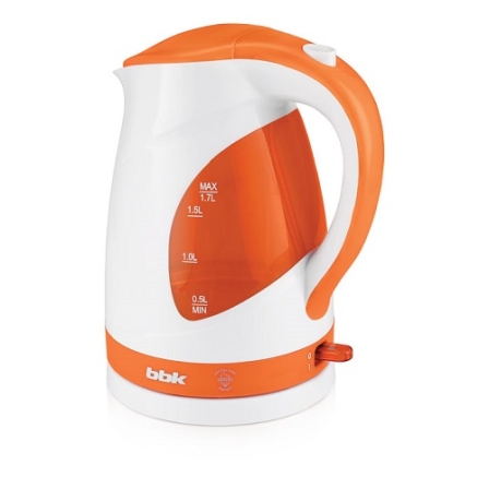 Чайник BBK EK1700P белый/оранж, 1,7л, 2,2кВт, диск